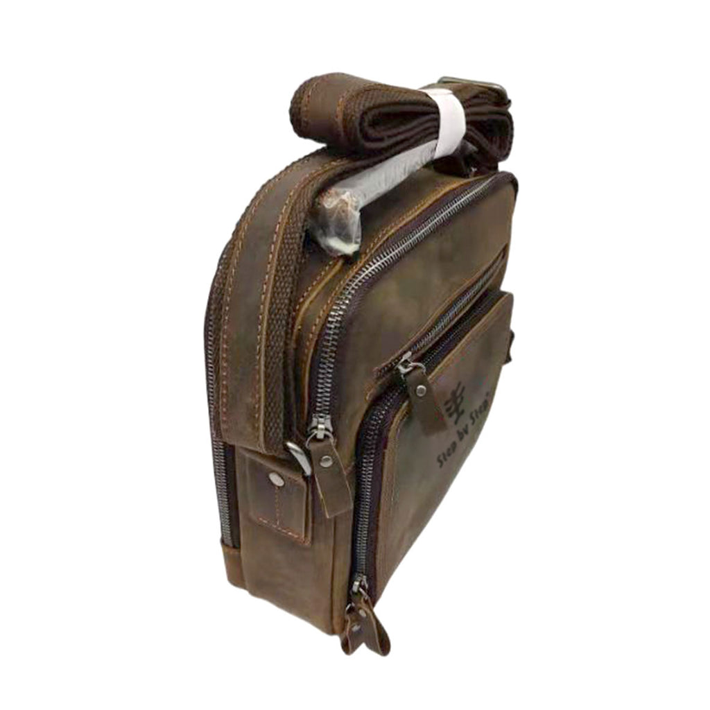 Step-by-Step Travel Leather Messenger Bag