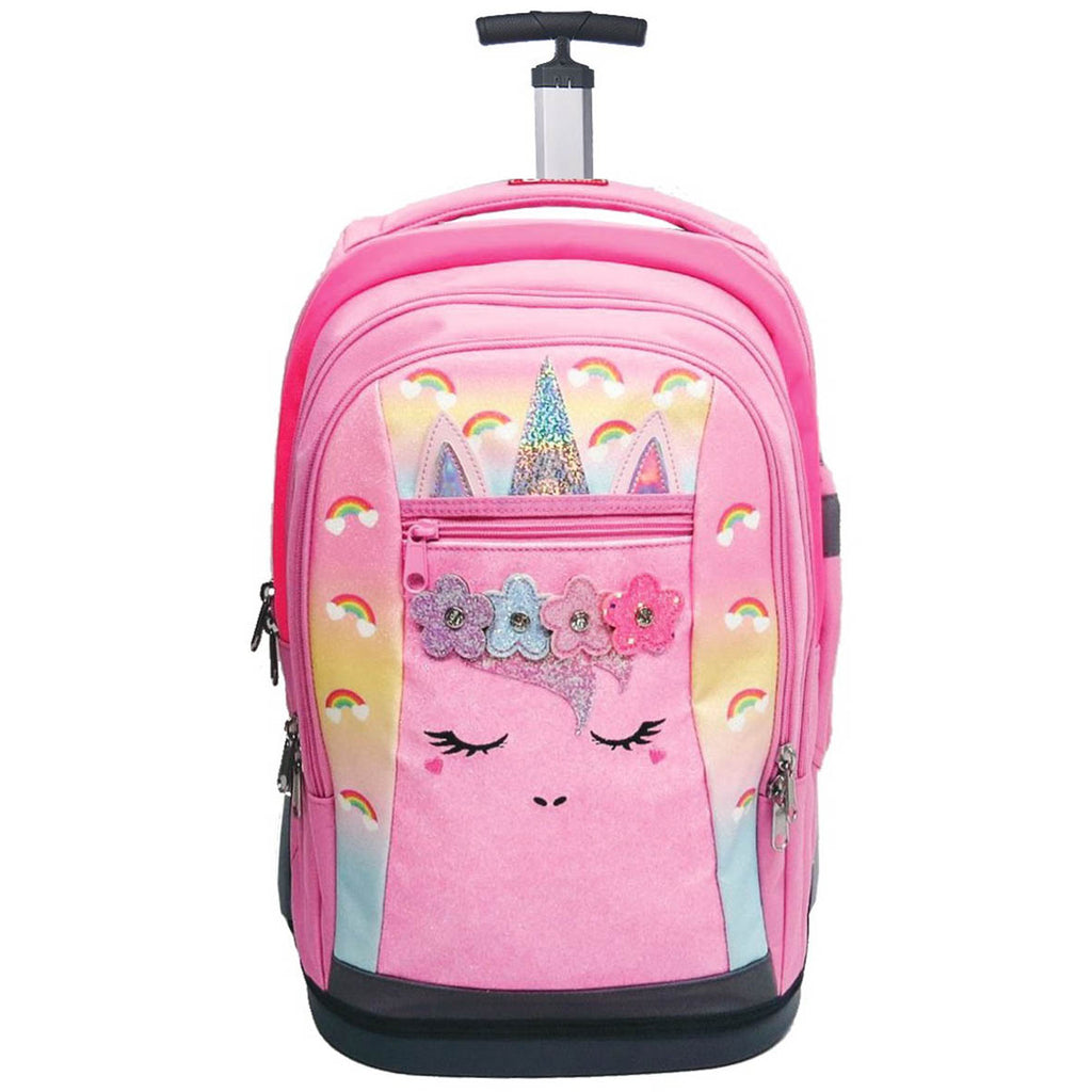 Unicorn Rolling School Bag for Girls